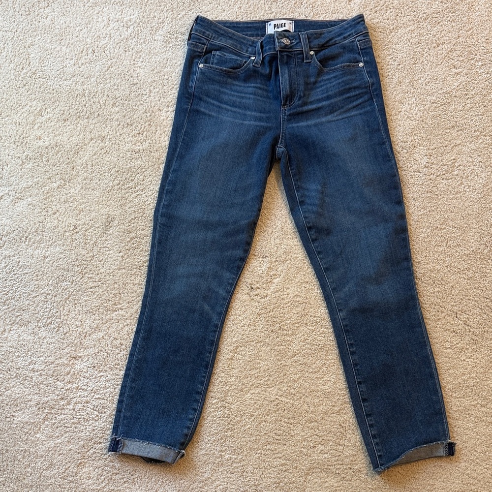 PAIGE Women's Dark Blue Skinny Jeans